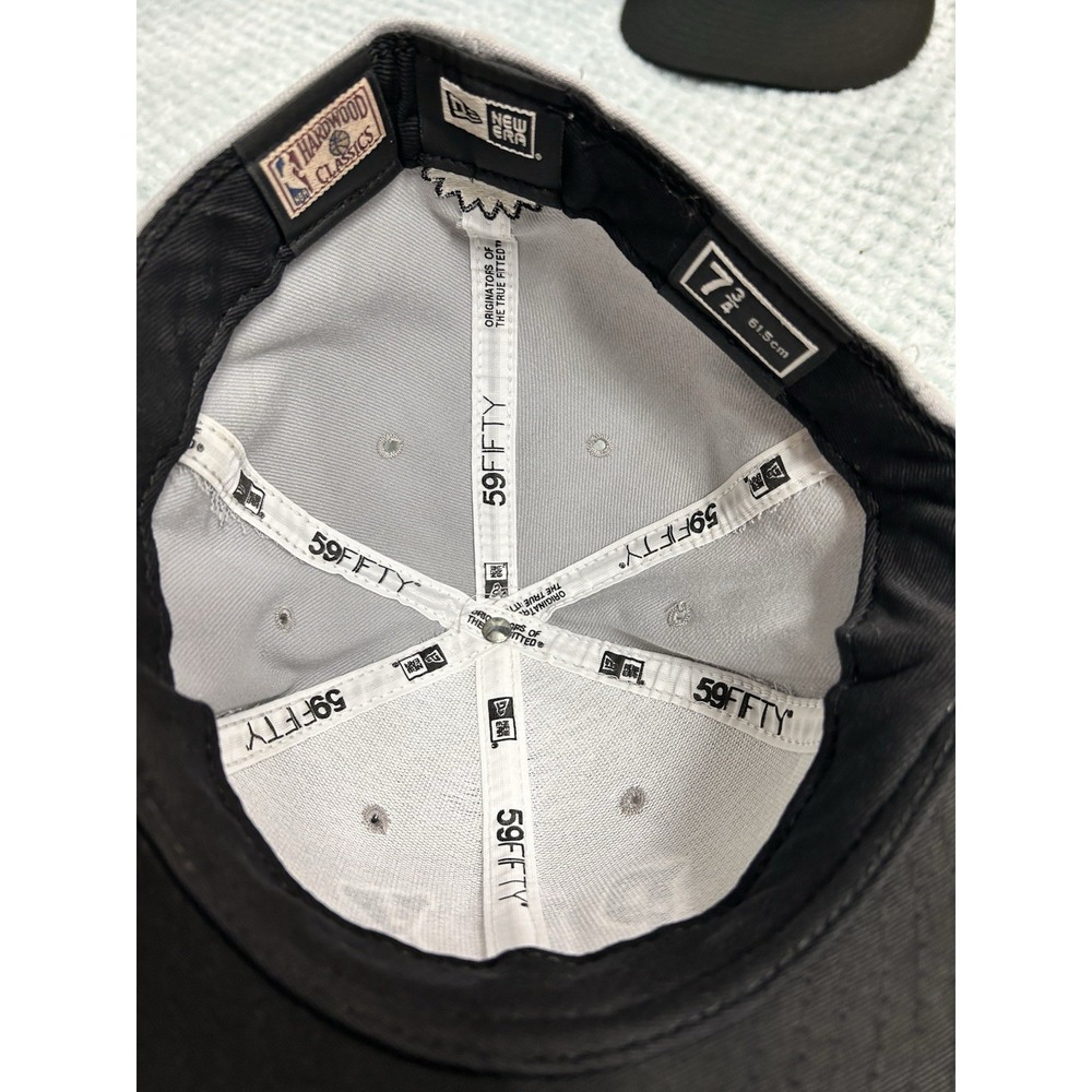 New Era 59FIFTY Phoenix Suns PHX Hat NBA Hardwood Classic Grey Black Fitted 7 34 - Picture 6 of 9